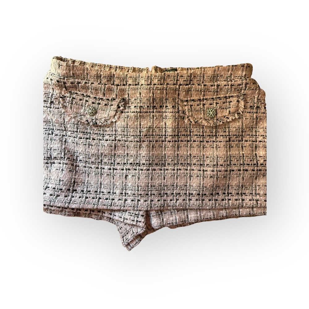 Wild Fable Textured Mini Skirt in Tan/pink